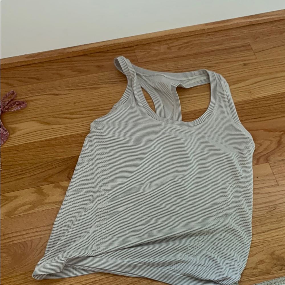 Striped white athleta Tank Top